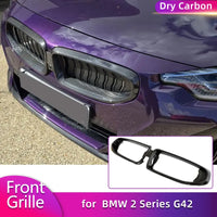Cadre de Calandre en Carbone Préimprégné BMW Série 2 G42 Coupé M240i 2021-2024 Noir Brillant