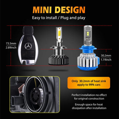 Ampoules LED Infitary H7 H4 72W 6500K