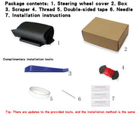 Couvre Volant Audi Q3, Q5, SQ5, Q7, SQ7, Q8 et SQ8, Cuir Véritable sur Mesure à Coudre, 11 Couleurs de Fil
