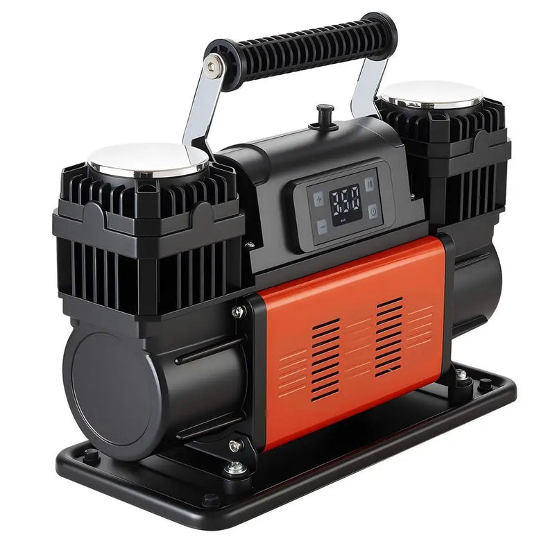 Gonfleur de Pneus 12 V 300 L/min Compresseur d'Air Double Cylindre 1080 W avec Arrêt Automatique pour 4x4