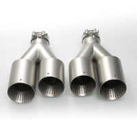Embout d'Échappement Double Sortie Aspect Titane Mat Universel
