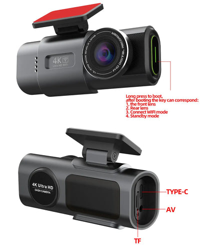 Dashcam Acceo B53P 4K Discrète GPS Wi-Fi
