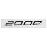 Logo Peugeot 2008, 3008, 4008 et 5008 en ABS 3D, Emblème Chiffres de Coffre 2023-2025, Noir Brillant, Gris Foncé ou Chrome