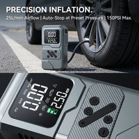 Démarreur de Batterie 1000A Compresseur 150 PSI Portable