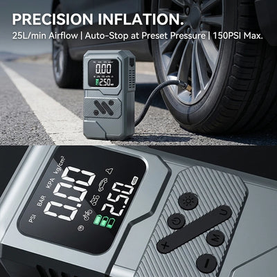 Démarreur de Batterie 1000A Compresseur 150 PSI Portable