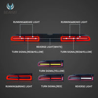 Feux Arrière LED Dodge Challenger 3e Génération 2008-2014 Clignotants Séquentiels, Rouge Transparent ou Fumé