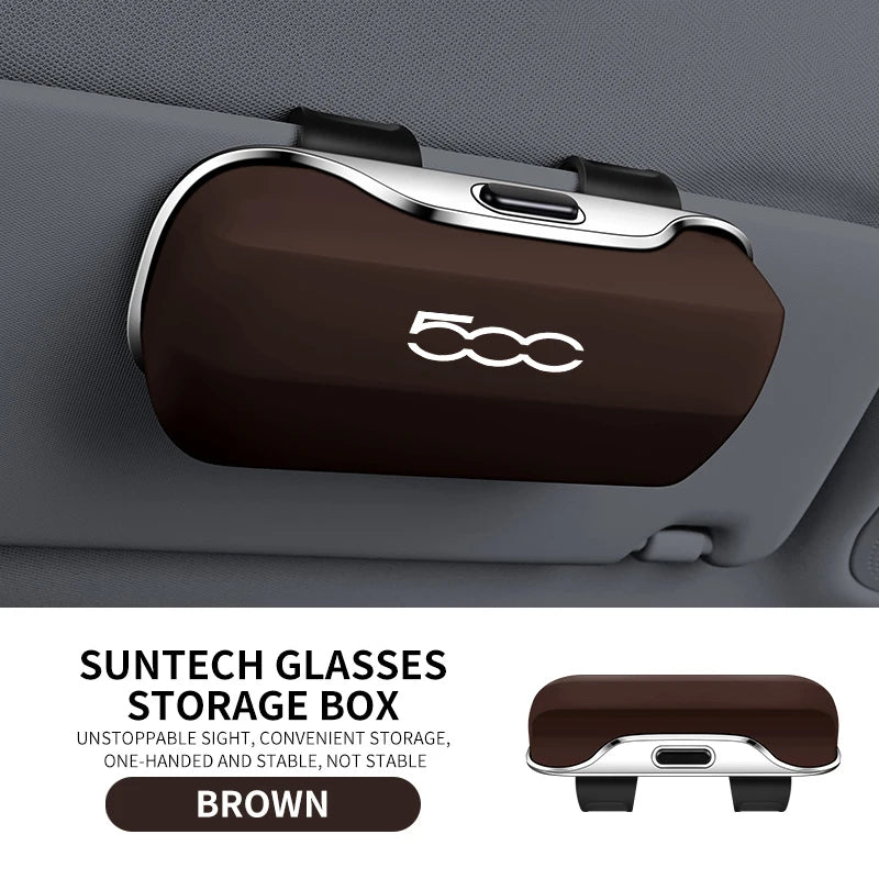 Étui à Lunettes pour Pare-Soleil Fiat 500 500L 500X