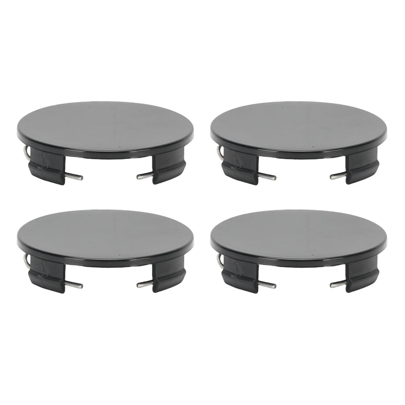 Cache-Moyeux Universels 65 mm Vierges Chromé ou Noir Lot de 4