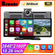 Dashcam Srnubi 10,26 Pouces 4K CarPlay Android Auto