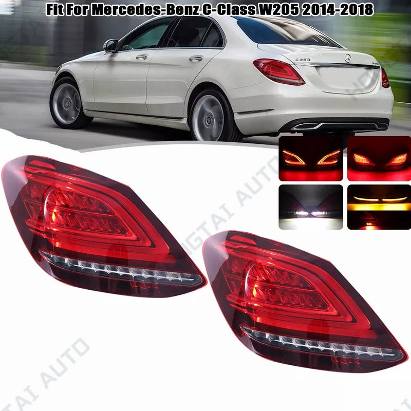 Feux Arrière LED Mercedes Classe C W205 2015-2018 Paire AMG