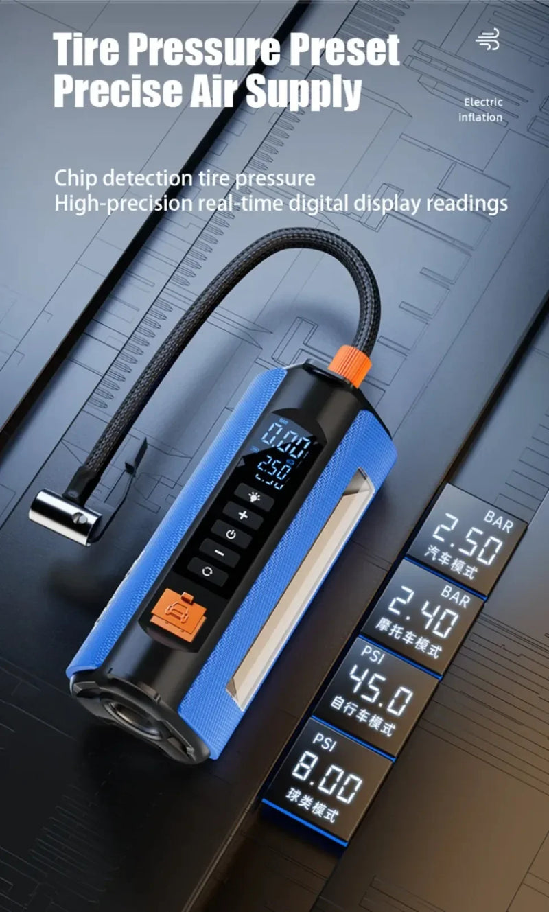 Booster de Batterie Voiture TS03 avec Compresseur d'Air et Lampe