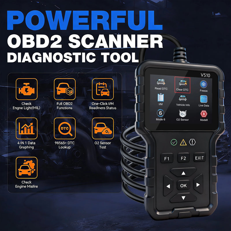 Valise Diagnostic OBD2 V510 Lecteur de Code Écran Couleur