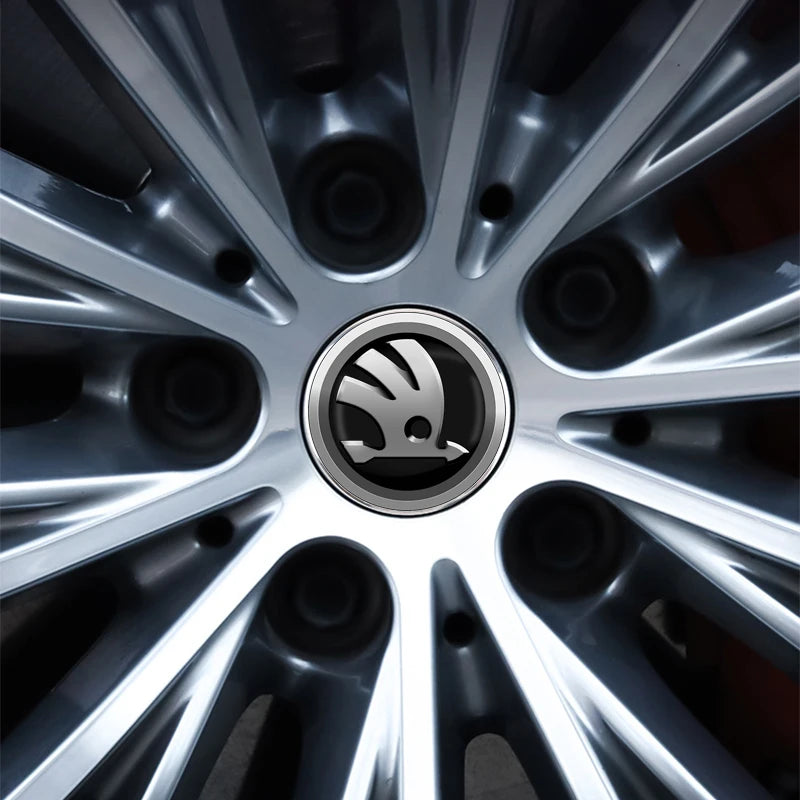 Cache-Moyeux Skoda Octavia Fabia Superb 56mm 60mm Anti-Poussière — vue de profil