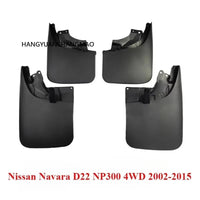 Garde-Boue Nissan Navara D22 NP300 2002-2015 Bavettes 4 Pièces