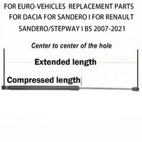 Vérins de Hayon Dacia Sandero Stepway 2007-2021 520 mm Paire