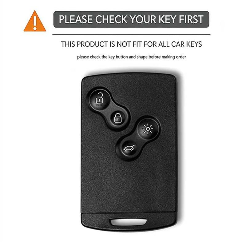 Étui de Protection Clé Renault Carte Silicone Gris Mégane Clio 4 Captur Kadjar Laguna 3 Koleos Scénic 3