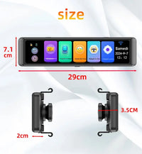 12-Inch Mirror Dashcam 4 Lenses 4K Wiring Kit