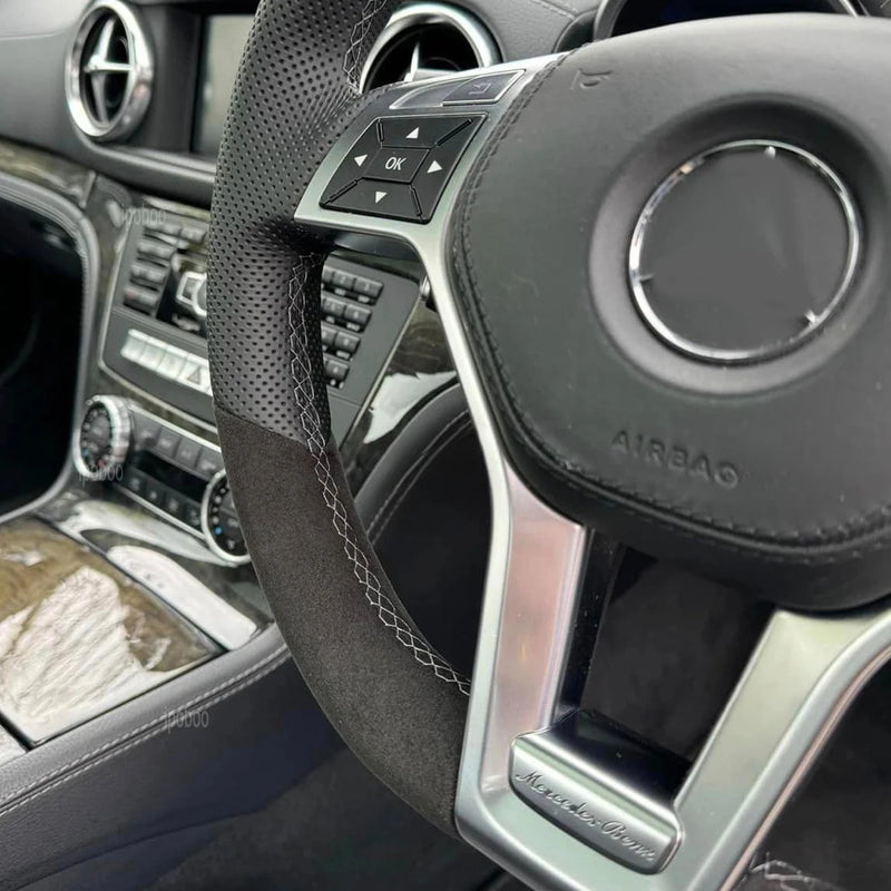 Couvre Volant à Coudre Mercedes Classe C W204 AMG Suédine 2012-2015
