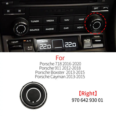 Bouton de Commande Multimédia Porsche 718 911 Boxster Cayman