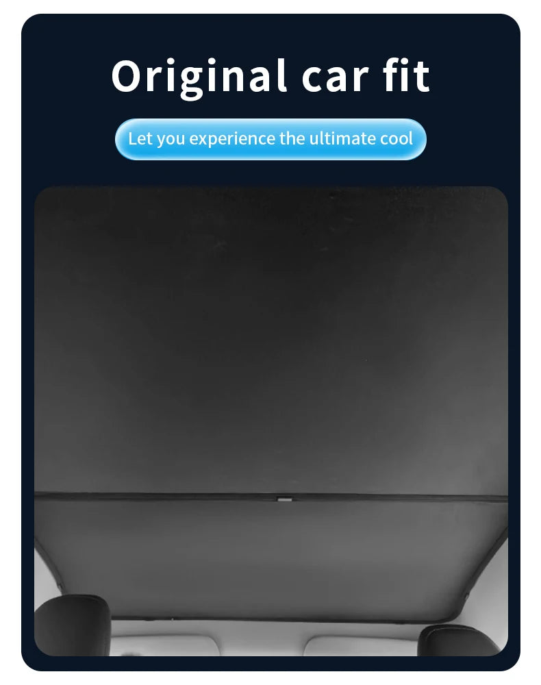 Pare-Soleil de Toit Tesla Model 3 Highland Model Y Juniper Cristal de Glace Noir ou Gris