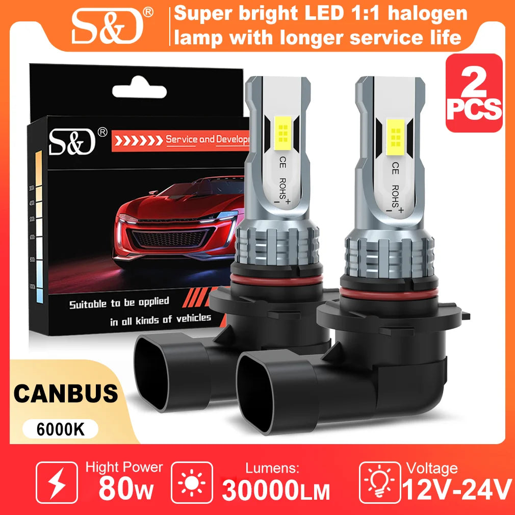Ampoules LED BMW H8 H11 H4 9005 30000LM Canbus CSP