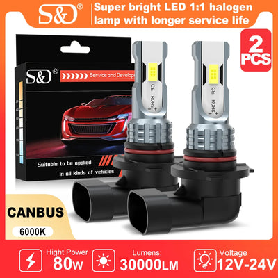 Ampoules LED BMW H8 H11 H4 9005 30000LM Canbus CSP