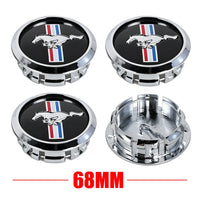 Cache-Moyeux Ford Mustang Shelby Focus Ranger Kuga 68mm — vue de trois quarts