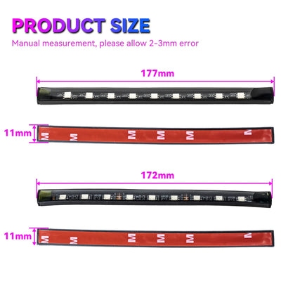 Éclairage d'Ambiance LED RGB 72 Diodes Bluetooth Voiture
