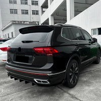 Diffuseur de Pare-Chocs Arrière Volkswagen Tiguan MK2.5 R-Line 2021-2023 Noir Brillant ou Aspect Carbone