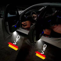 Projecteur Porte Volvo V40 2013-2019 LED, Lot de 2, 8 Motifs, Remplacement Direct