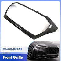 Cadre de Calandre en Carbone Audi RS Q8 RSQ8 2020-2023 Tissage Sergé 2x2 Noir Brillant