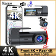 Dashcam 4K UHD Wi-Fi avec GPS, Caméra de Recul 4K en Option, Vision Nocturne et Surveillance de Stationnement 24 h