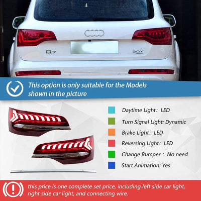 Feux Arrière LED Audi Q7 2006-2015 Dynamique Tuning