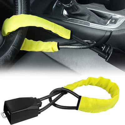 Antivol de Volant Voiture avec Verrouillage de Ceinture