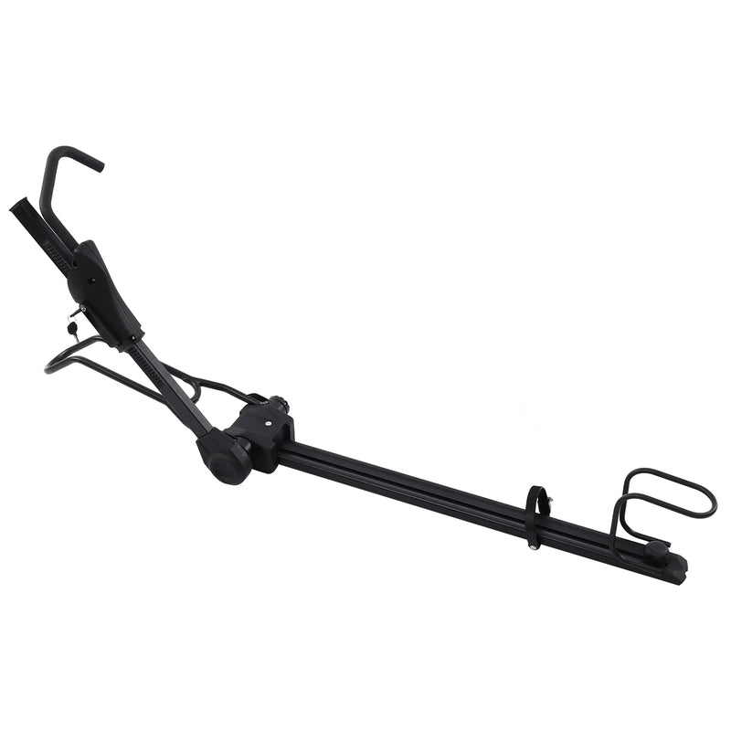 Porte-Vélo de Toit Pliable avec Support Vertical et Double Verrouillage Réglable de 75 à 98 cm pour SUV et Monospaces