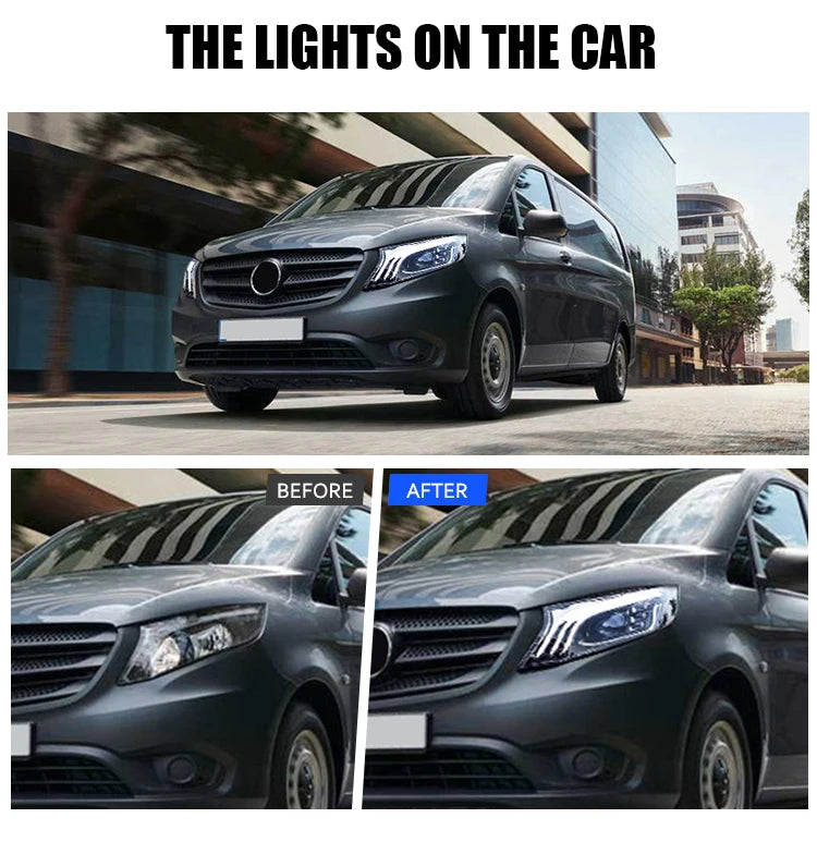 Phares LED Mercedes Vito V-Class W447 Look Maybach