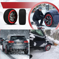 Chaussettes à Neige Textile Rouges Voiture SUV Vente à l'Unité