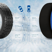 Chaussette à Neige Textile Bleue à l'Unité pour Voiture et SUV