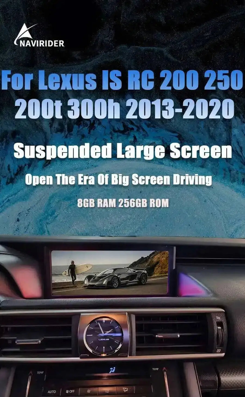 Autoradio Android 14 Écran 10,25 Pouces Lexus IS RC 200 250 200t 300h 2013-2020 CarPlay DSP