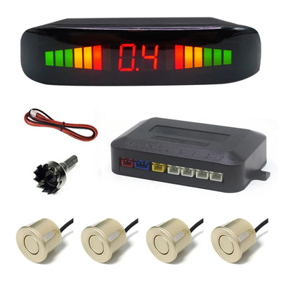 Radar de Recul 4 Capteurs 22 mm Écran LED Rétroéclairé