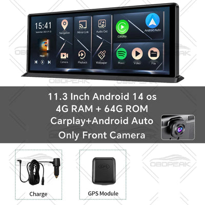 Dashcam K60 Pro 11 Pouces Android 14 CarPlay