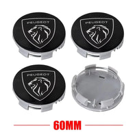 Cache-Moyeux Peugeot 60 mm Lion 2021 ou Classique Lot de 4