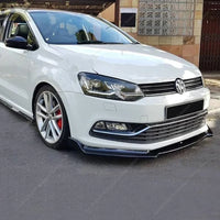 Lame Avant VW Polo MK5 6R 6C 2010-2017 Noir Brillant 3 Éléments