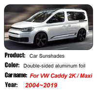 Sun Visors for Volkswagen Caddy 2K Maxi 2004-2019 Windows