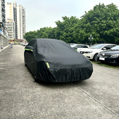 Bâche de Protection Voiture Universelle SUV Berline Noire Anti-UV