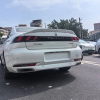 Becquet Peugeot 508 et 508L 2019-2025, Lèvre de Coffre ABS Noir, Blanc, Rouge, Aspect Carbone ou à Peindre