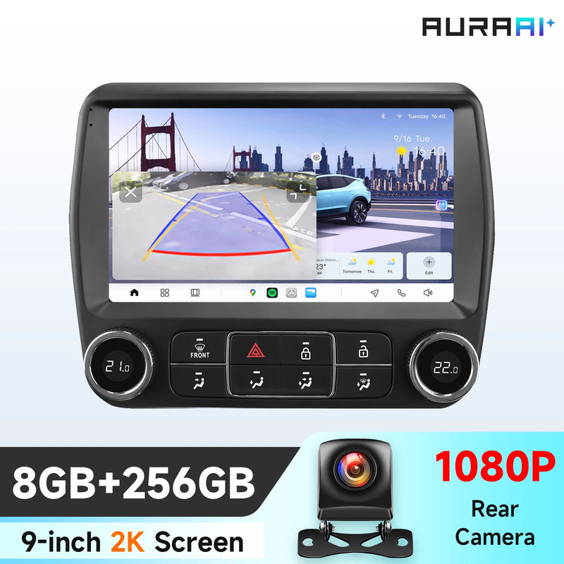 Autoradio Android Chevrolet Camaro 2010-2015 Écran 2K 9 pouces CarPlay Sans Fil ADAS 360