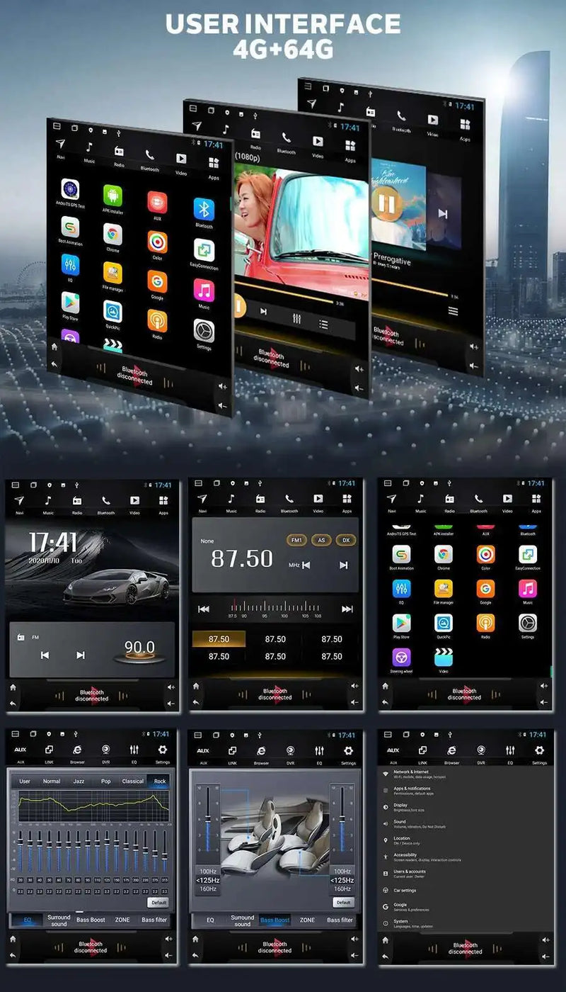 Autoradio Android 14 Écran Vertical Toyota Fortuner et Hilux 2005-2014 CarPlay GPS 4G