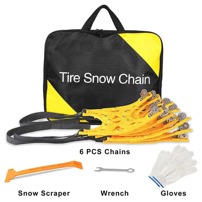 Chaînes à Neige Voiture Universelles Réglables 6 Pièces