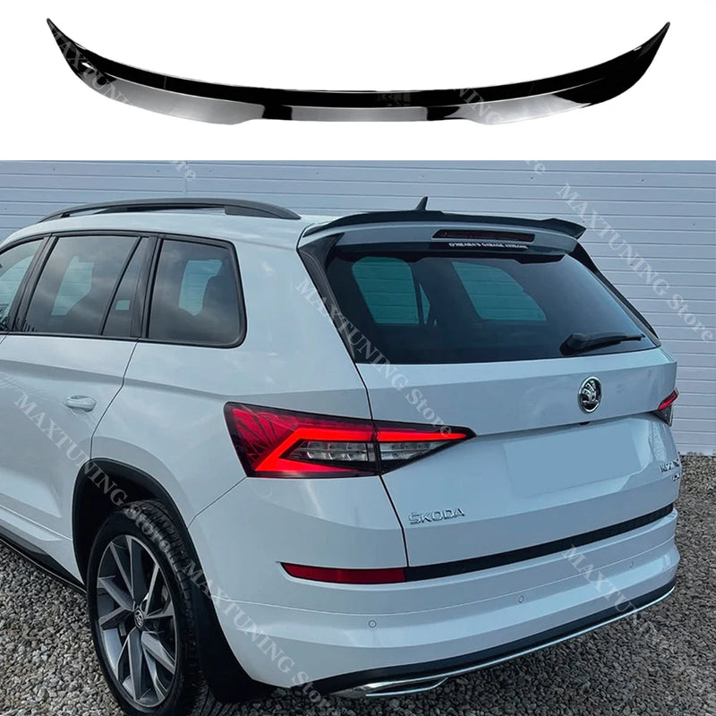 Becquet Skoda Kodiaq Mk1 RS et Sportline 2017-2021 Extension de Toit Style Maxton Noir Brillant